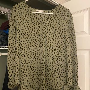 Olive green blouse- Lush brand size 1x